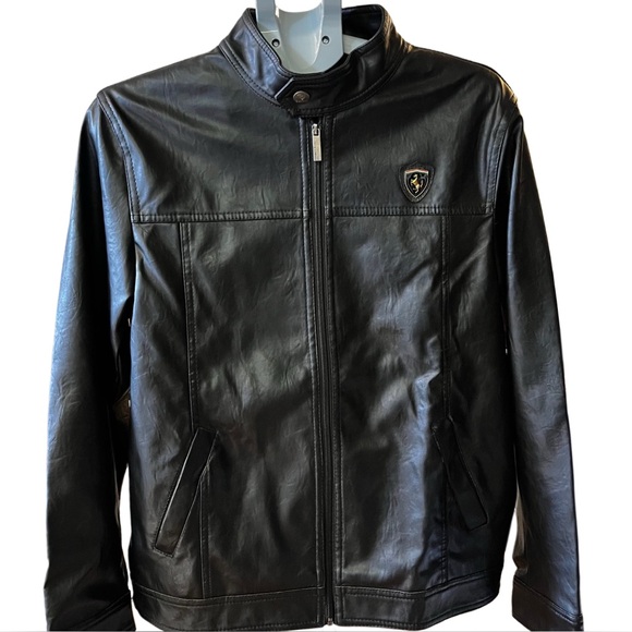 Emporio & Co. Jackets & Blazers - Emporio & Co. Vintage Men's Black Leather Jacket, Size Medium.